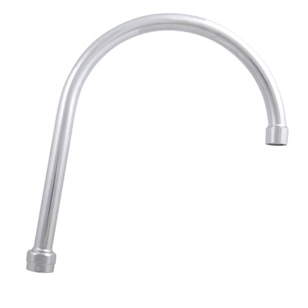 Bk Resources Evolution Series Stainless Steel Goosneck Spout, 8", 2.2 GPM Flow Rate EVO-SPT-8G